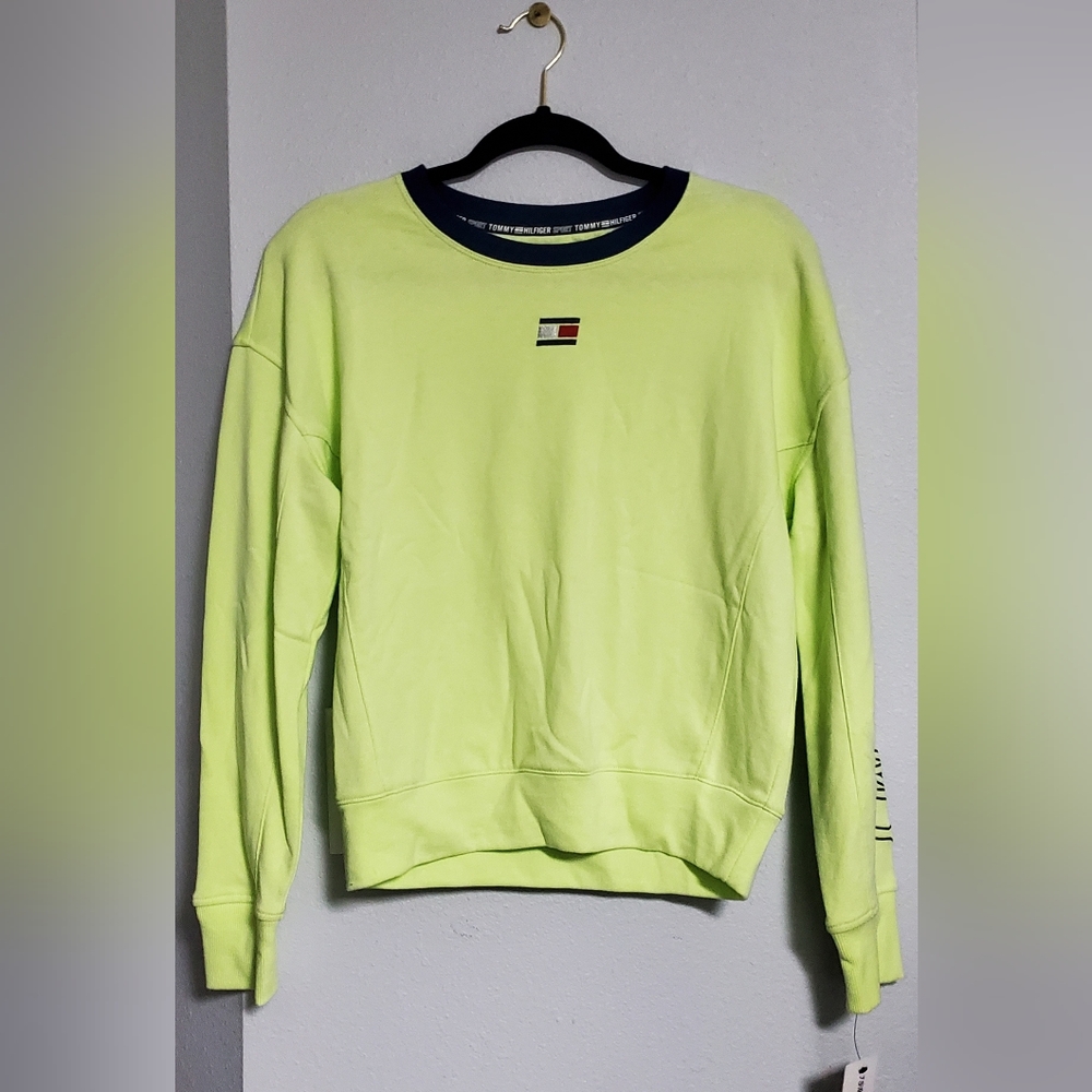 Tommy Hilfiger Sport Womens Sweatshirt Fitness Workout Crew Athletic Small
